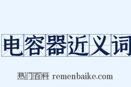 电容器近义词是什么意思的图片